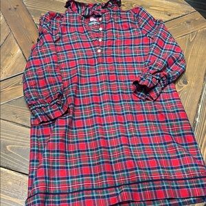 Vineyard Vines Red and Green Plaid Kids Nightgown